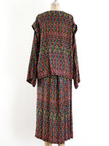 Oscar de la Renta Ikat Skirt Ensemble Suit arcadeshops.com