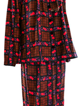 Oscar de la Renta Floral Skirt Set Suit arcadeshops.com