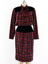 Oscar de la Renta Floral Skirt Set Suit arcadeshops.com