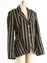 Issey Miyake Striped Linen Blazer Jacket arcadeshops.com