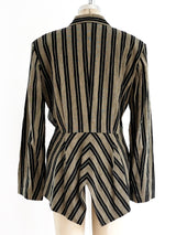 Issey Miyake Striped Linen Blazer Jacket arcadeshops.com