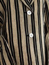 Issey Miyake Striped Linen Blazer Jacket arcadeshops.com