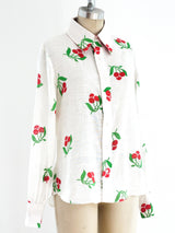 Geoffrey Beene Cherry Print Shirt Top arcadeshops.com