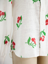 Geoffrey Beene Cherry Print Shirt Top arcadeshops.com
