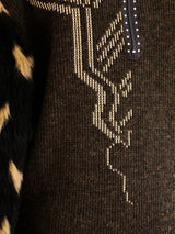 Faux Fur Sleeved Sweater Top arcadeshops.com