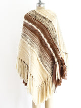 Fringed Hand Woven Poncho Jacket arcadeshops.com