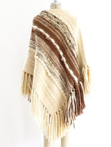 Fringed Hand Woven Poncho Jacket arcadeshops.com