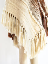 Fringed Hand Woven Poncho Jacket arcadeshops.com