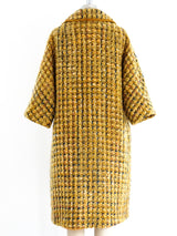 Mustard Tweed Trapeze Coat Jacket arcadeshops.com