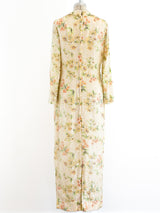 Sequined Floral Column Gown Dress arcadeshops.com