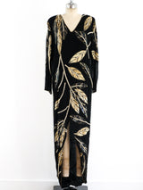 Sequin Leaf Column Dress Dress arcadeshops.com