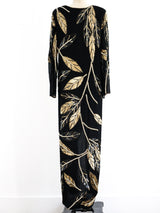 Sequin Leaf Column Dress Dress arcadeshops.com