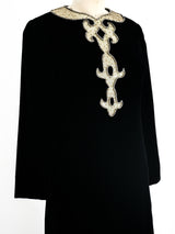 Malcolm Starr Black Velvet Maxi Dress Dress arcadeshops.com
