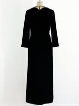 Malcolm Starr Black Velvet Maxi Dress Dress arcadeshops.com