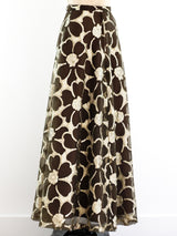 Lurex Floral Maxi Skirt Skirt arcadeshops.com