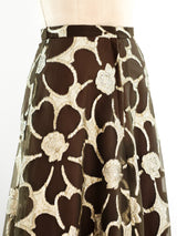 Lurex Floral Maxi Skirt Skirt arcadeshops.com