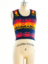 1970's Multicolor Knit Tank Top arcadeshops.com