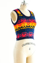 1970's Multicolor Knit Tank Top arcadeshops.com