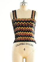 Chevron Sequin Knit Tank Top arcadeshops.com