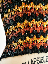 Chevron Sequin Knit Tank Top arcadeshops.com
