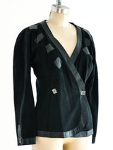 Jean Muir Leather Applique Suede Jacket Jacket arcadeshops.com