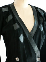 Jean Muir Leather Applique Suede Jacket Jacket arcadeshops.com