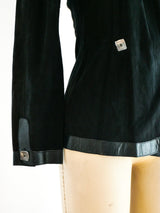 Jean Muir Leather Applique Suede Jacket Jacket arcadeshops.com