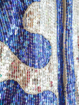 Indigo and Silver Sequin Jacket Jacket arcadeshops.com