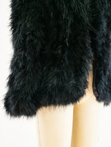 Black Marabou Feather Jacket Jacket arcadeshops.com