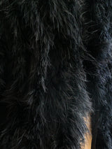 Black Marabou Feather Jacket Jacket arcadeshops.com