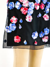 Azzaro Plastic Flower Embellished Dress Dress arcadeshops.com