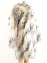 Striped Mongolian Lamb Fur Jacket Jacket arcadeshops.com