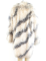 Striped Mongolian Lamb Fur Jacket Jacket arcadeshops.com