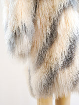 Striped Mongolian Lamb Fur Jacket Jacket arcadeshops.com