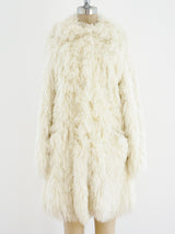 Ivory Yarn Shag Jacket Jacket arcadeshops.com