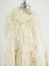 Ivory Yarn Shag Jacket Jacket arcadeshops.com