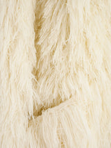 Ivory Yarn Shag Jacket Jacket arcadeshops.com