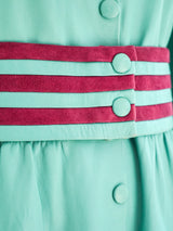 Teal Leather Belted Dress Dress arcadeshops.com