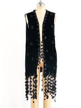 Moschino Fringed Velvet Vest Jacket arcadeshops.com