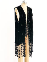 Moschino Fringed Velvet Vest Jacket arcadeshops.com