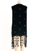 Moschino Fringed Velvet Vest Jacket arcadeshops.com