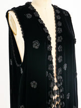 Moschino Fringed Velvet Vest Jacket arcadeshops.com