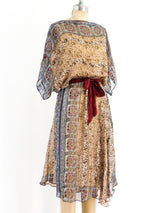 Floral Silk Chiffon Dress Dress arcadeshops.com