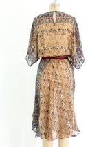 Floral Silk Chiffon Dress Dress arcadeshops.com