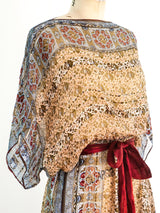 Floral Silk Chiffon Dress Dress arcadeshops.com