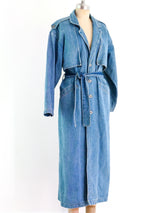 Denim Trench Coat Jacket arcadeshops.com