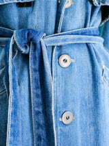 Denim Trench Coat Jacket arcadeshops.com