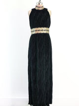 Plisse Pleated Sleeveless Dress Dress arcadeshops.com