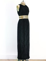 Plisse Pleated Sleeveless Dress Dress arcadeshops.com