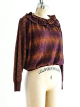 Missoni Metallic Ruffled Sweater Top arcadeshops.com